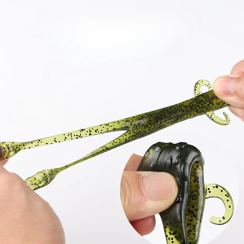 Señuelos blandos de piezas, cebo de silicona de 105mm y 12,1g, simulación de rana, Swimbait, Jigging Artificial, aparejos de pesca - imagen 3