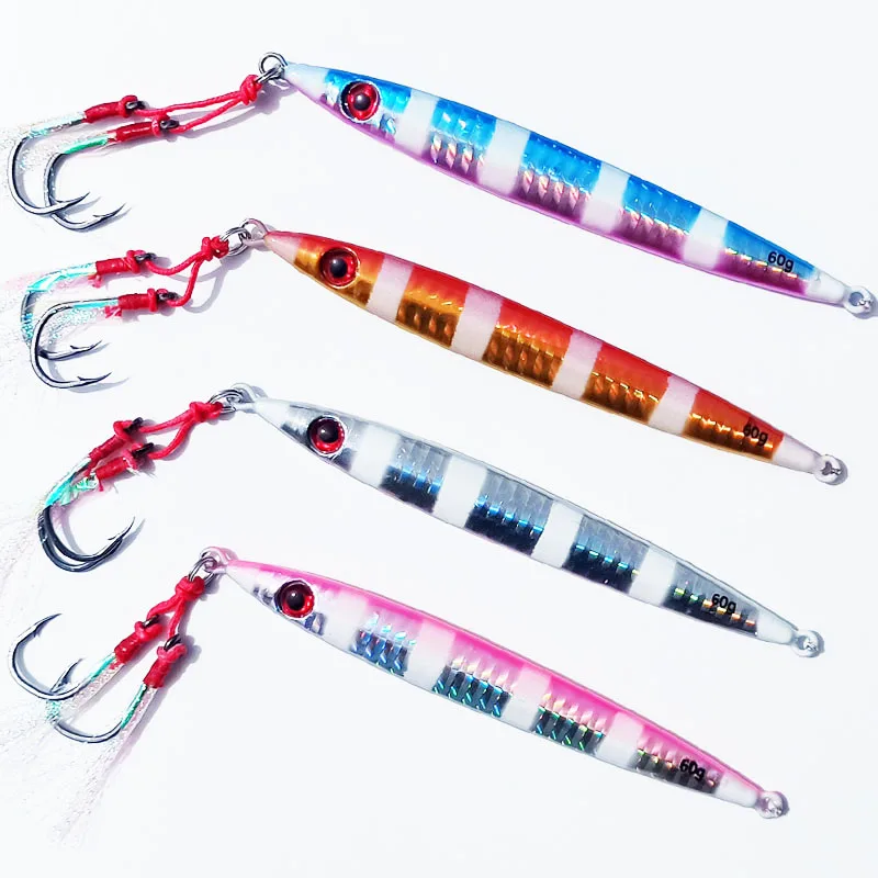 Señuelo jigging luminoso con gancho auxiliar – lubina, caballa y atún