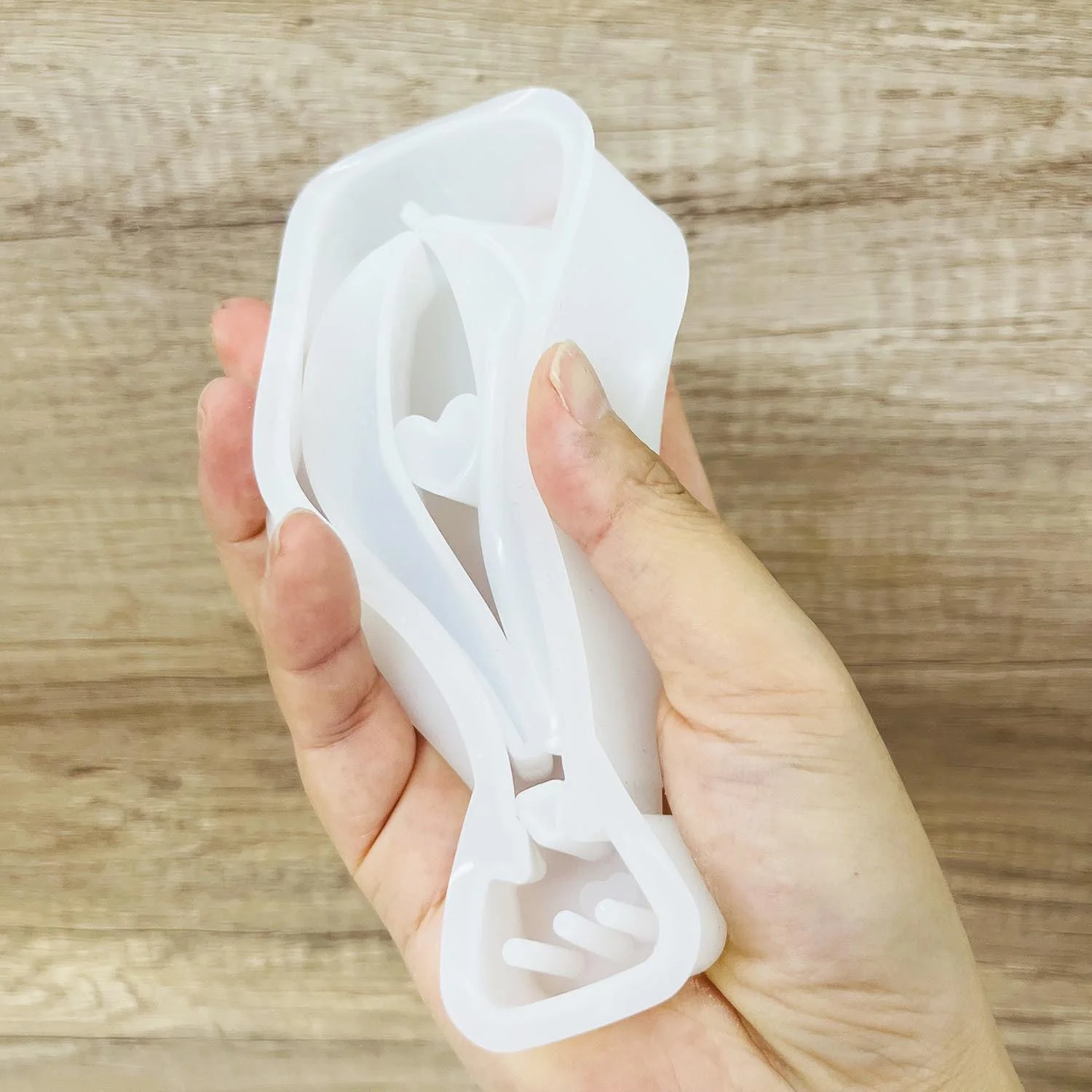 Molde de silicona para globos de aire caliente, herramienta de decoración de amor hueco, molde para manualidades, bricolaje, yeso, coche, decoración de aromaterapia, Molde de resina - imagen 4