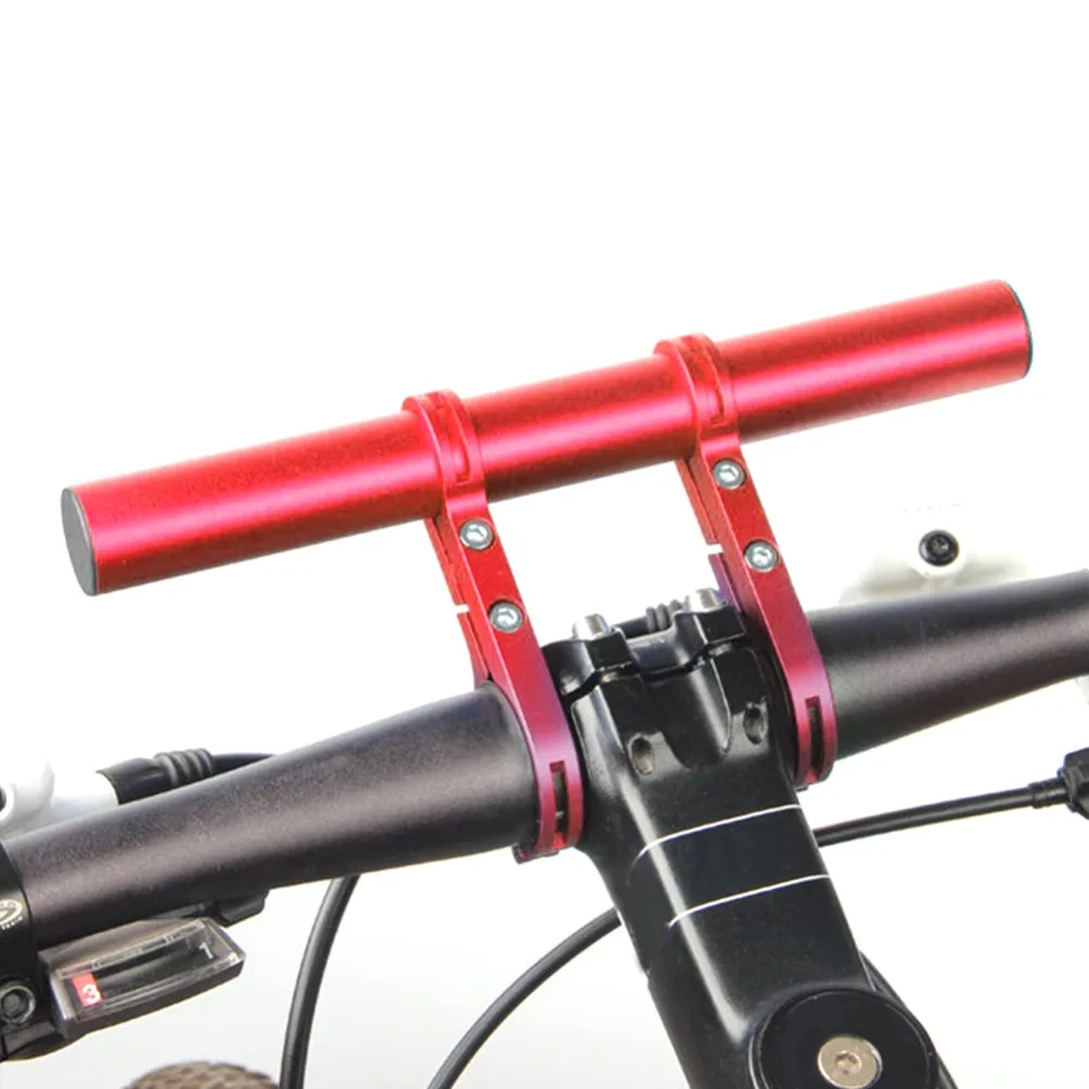 Soporte de manillar de bicicleta de aleación de aluminio, abrazadera doble, soporte de extensión de manillar multifunción, extensor de manillar de bicicleta de 20cm - imagen 4