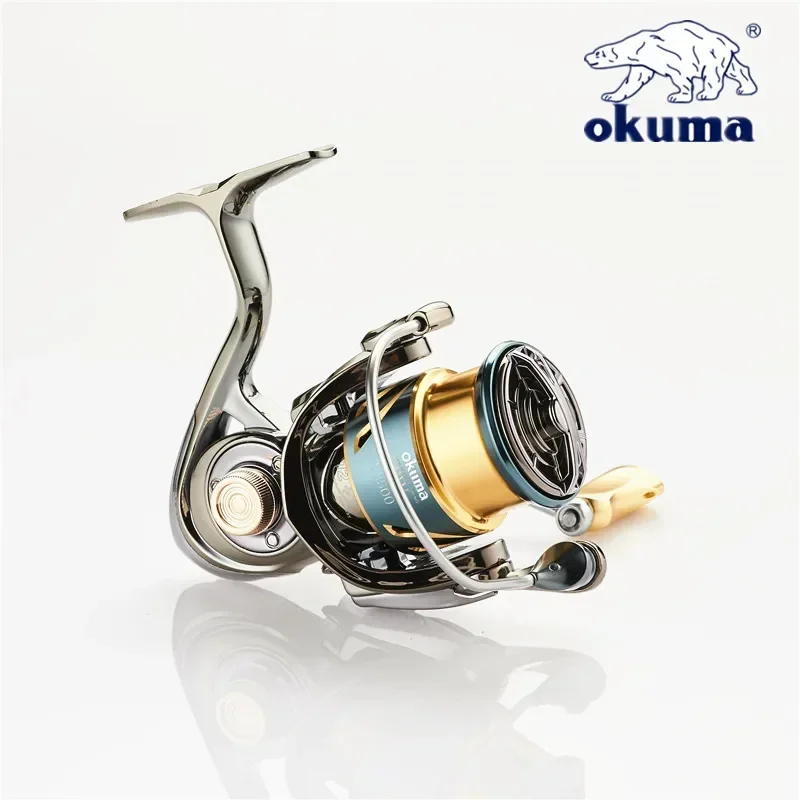 Carrete de pesca totalmente metálico OKUMA 12 + 1BB rueda giratoria de copa de línea baja 15KG carrete giratorio anticorrosión de agua de mar1000-5000 - imagen 5