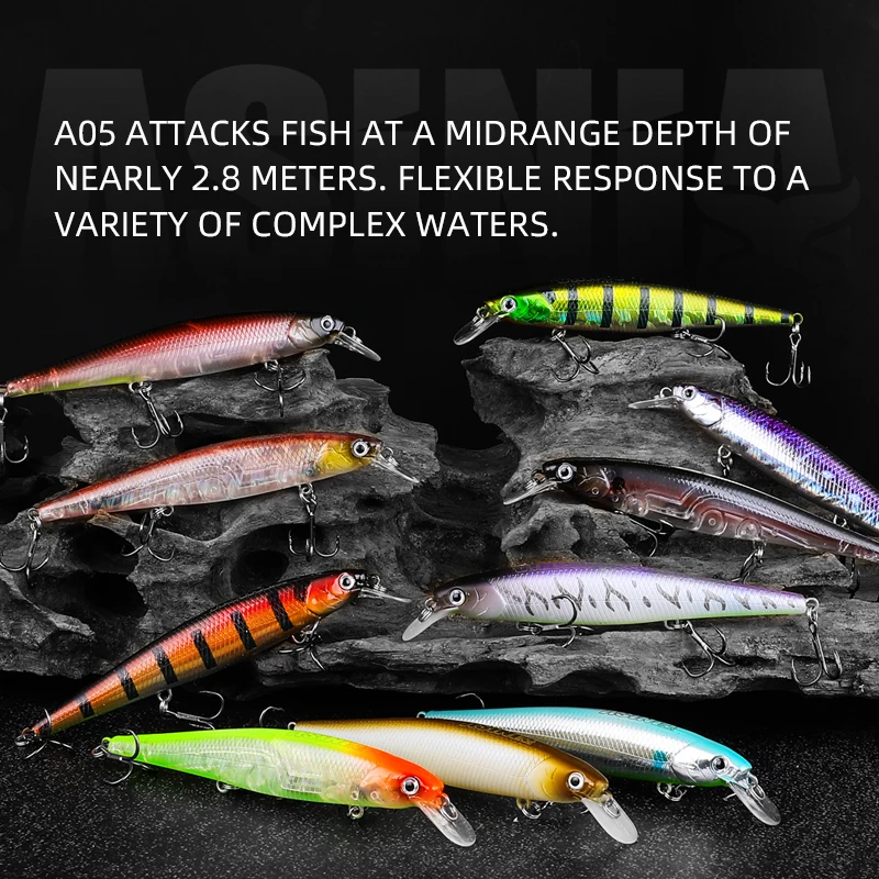 MAVLLOS-Cebo de fundición de acero inoxidable, 97mm, 112m, 3 unidades/set, SP, cebo duro, 1-1,2 m de profundidad, calidad flotante, piscardo profesional - imagen 4