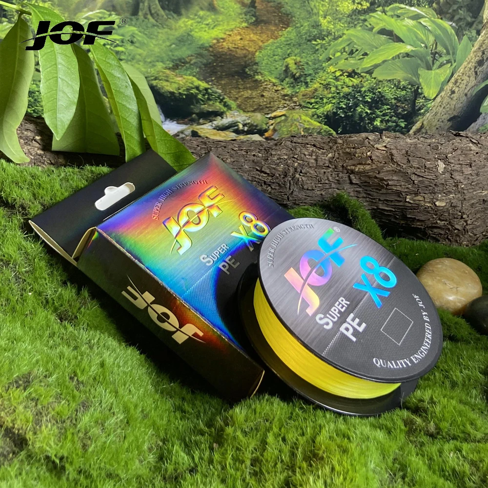 JOF-sedal de pesca superfuerte, 150M, 300M, 500M, 8 hebras, 20-100LB, alambre trenzado de PE, multifilamento, Japón, multicolor