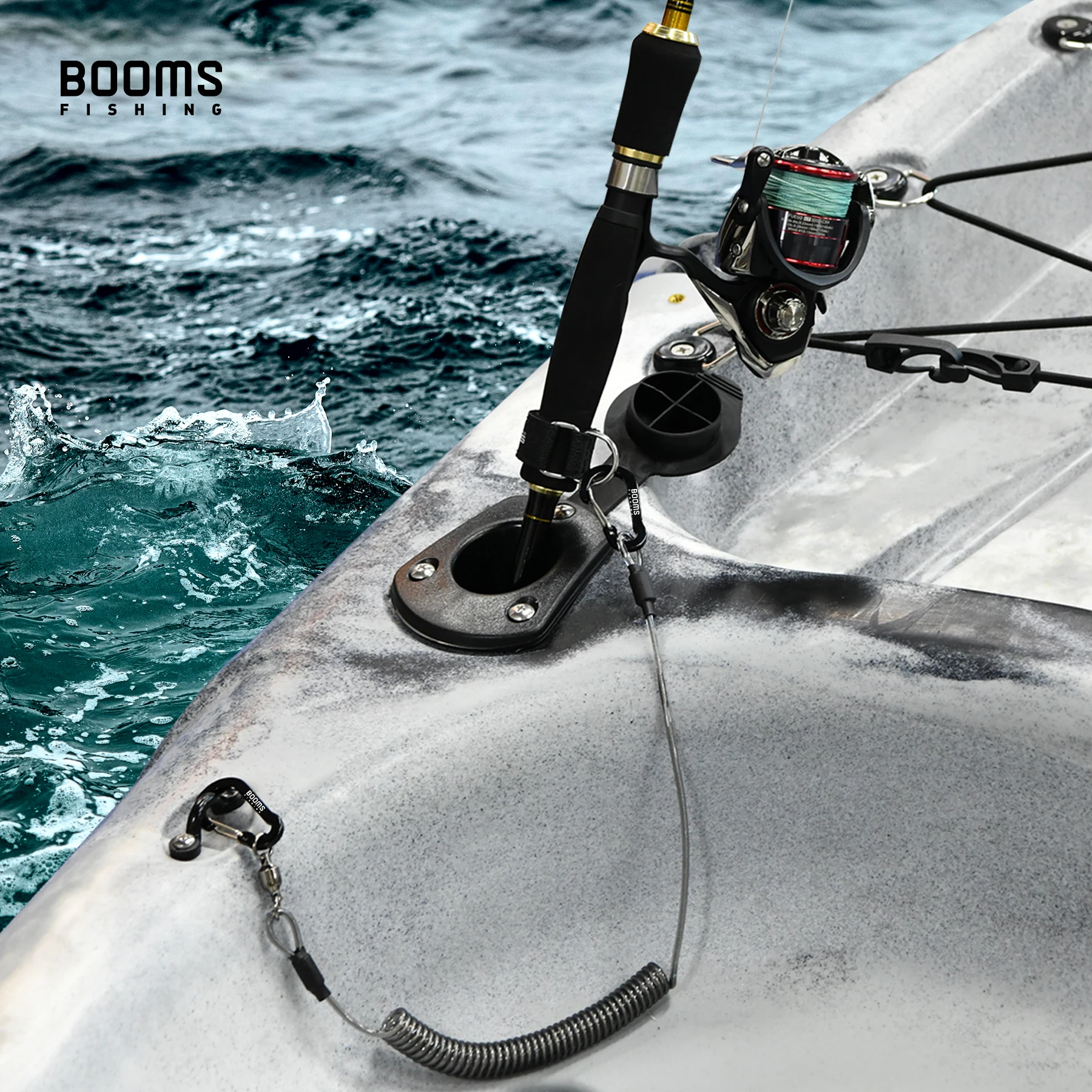 Booms Fishing T02 2m accesorios para caña de pescar cordón de pesca resistente para herramientas de pesca cuerda de retención de navegación - imagen 3