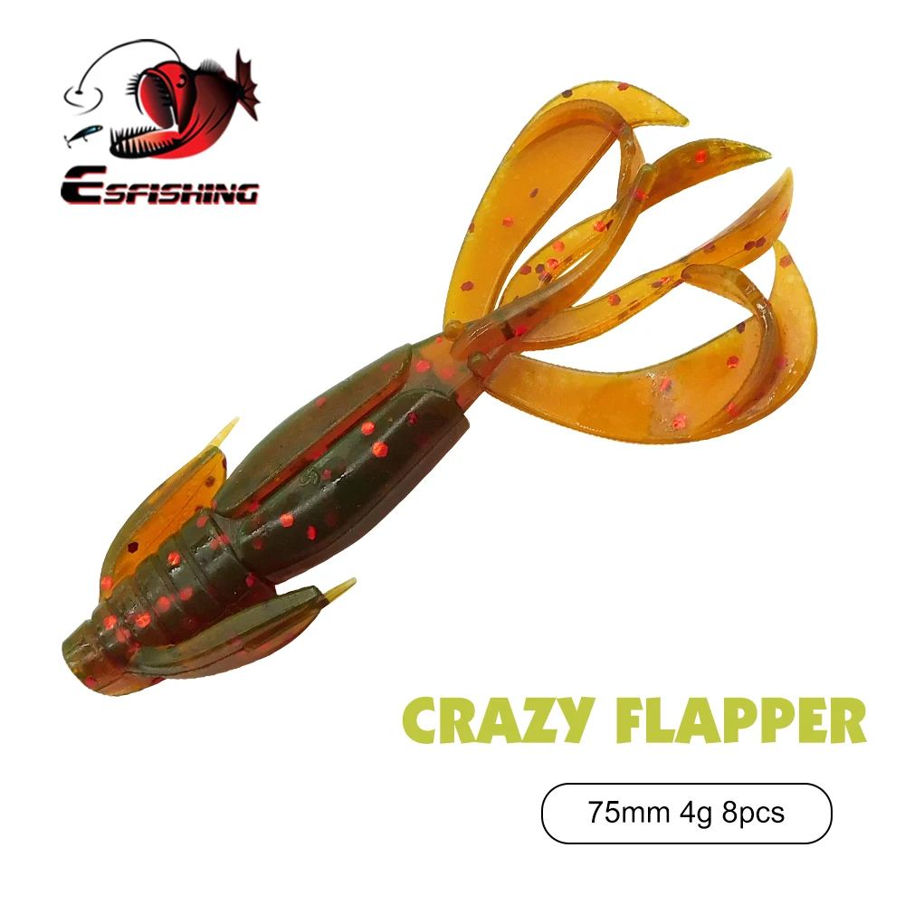 KESFISHIN Crazy Flapper Señuelo de Silicona para Pesca 75mm 4g - imagen 2
