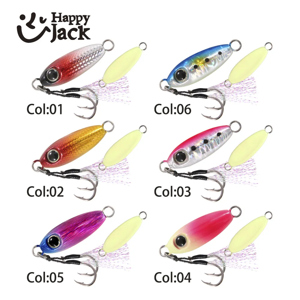 HappyJack Rockfishing-plantilla de Metal fundido de gota lenta, 3,5G, 5G, 7G, 10G, 15G, 20G, Micro plantilla, cuchara de Jigging de fundición a tierra, plantilla de agua salada - imagen 4