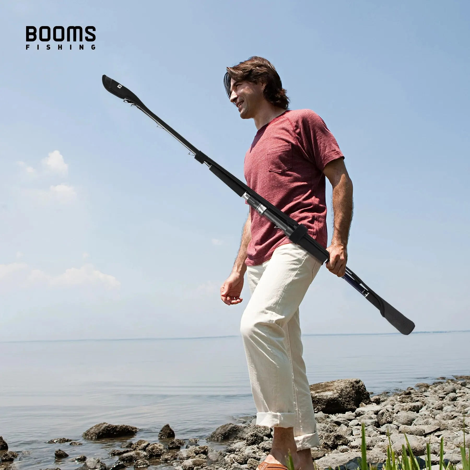 Booms Fishing RS6 funda protectora para caña de pescar, funda para caña de pescar con mosca, bolsa para poste, soporte, correas de cinturón, envoltura, Herramientas Portátiles, accesorios - imagen 5