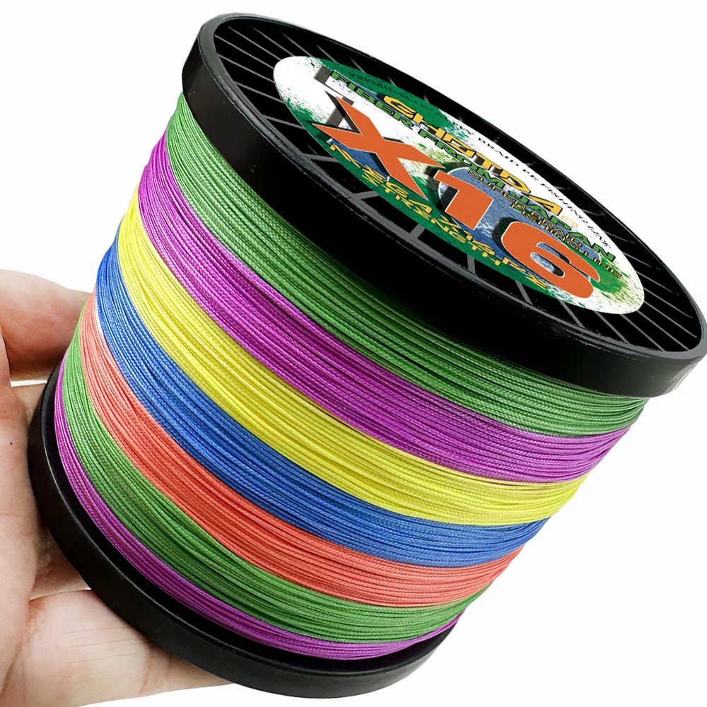 Ghotda-Hilo de pescar trenzado de 16 hebras, 100M-1000M, extremo japonés, 25LB-200LB, resistente al desgaste, tejido de alambre para pesca en Roca/señuelo - imagen 2