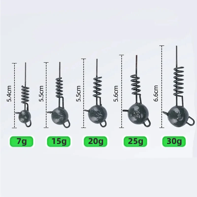 WEIHE 7g15g20g25g30g plomo con tornillo accesorios de pesca pesca agua dulce accesorio de peso de pesca de agua salada - imagen 5