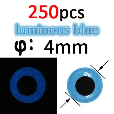 250pcs blue 4mm