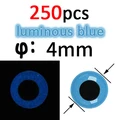 250pcs blue 4mm