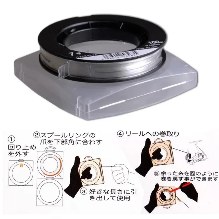 Línea de pesca de carbono Original japonesa YGKLine FLUOROCARBON X-BRAID 100% línea de pesca de barco de carbono 100M línea de pesca de carpa - imagen 3