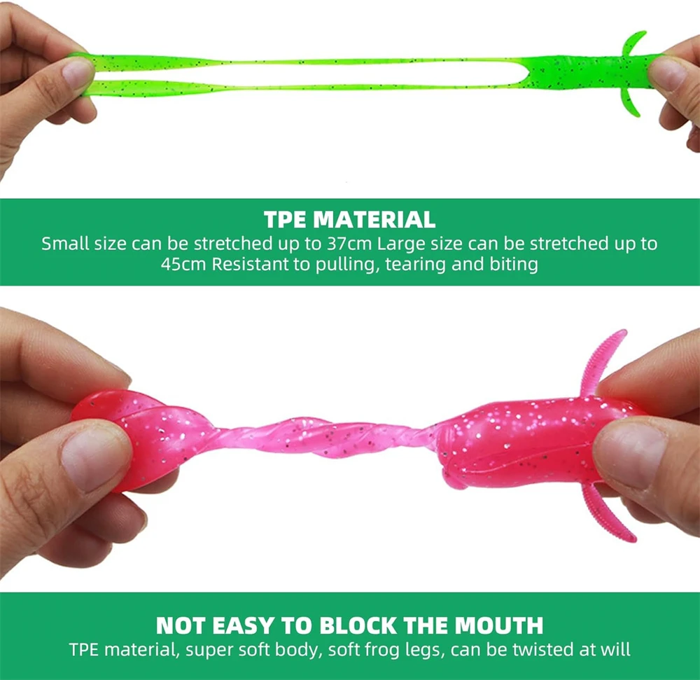 ZUKIBO 5 uds cebo de ranas suaves señuelo de pesca TPE Señuelos de Pesca artificiales Swimbait Topwater señuelo flotante cebos para pesca al aire libre - imagen 5