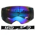 blue ski goggles
