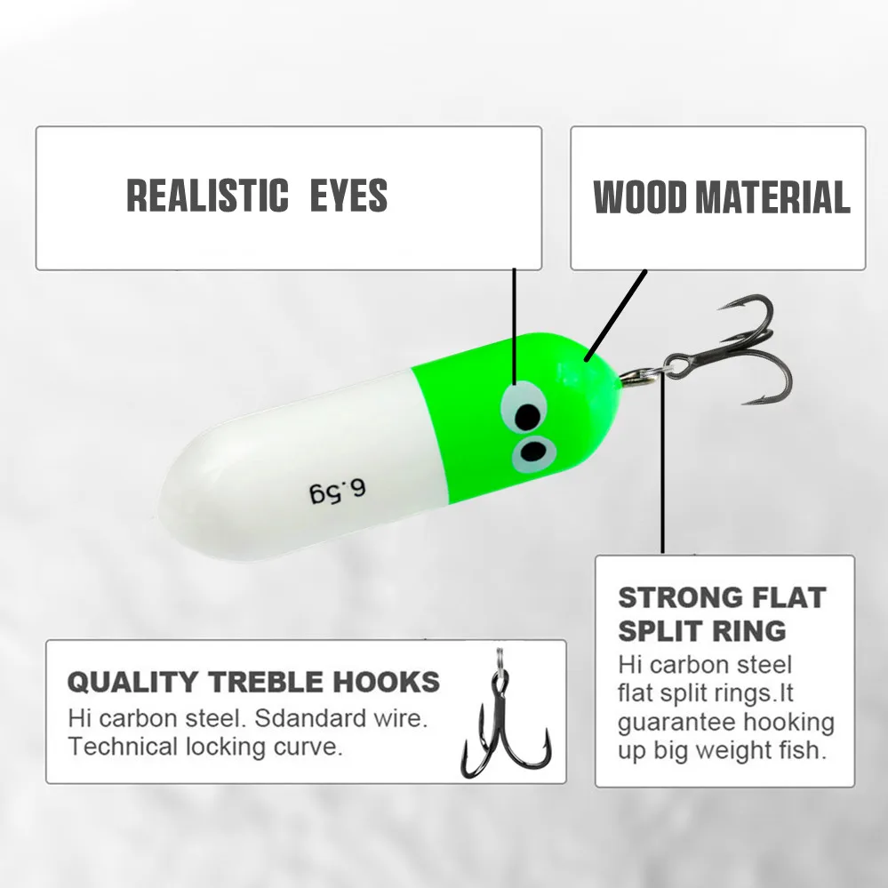 GREENSPIDER 3,5mm/3,5g 50mm/6,5g cebo de Pesca con lápiz Topwater de madera señuelo Artificial duro recién llegado señuelo de pescado Wobbler Pesca - imagen 4