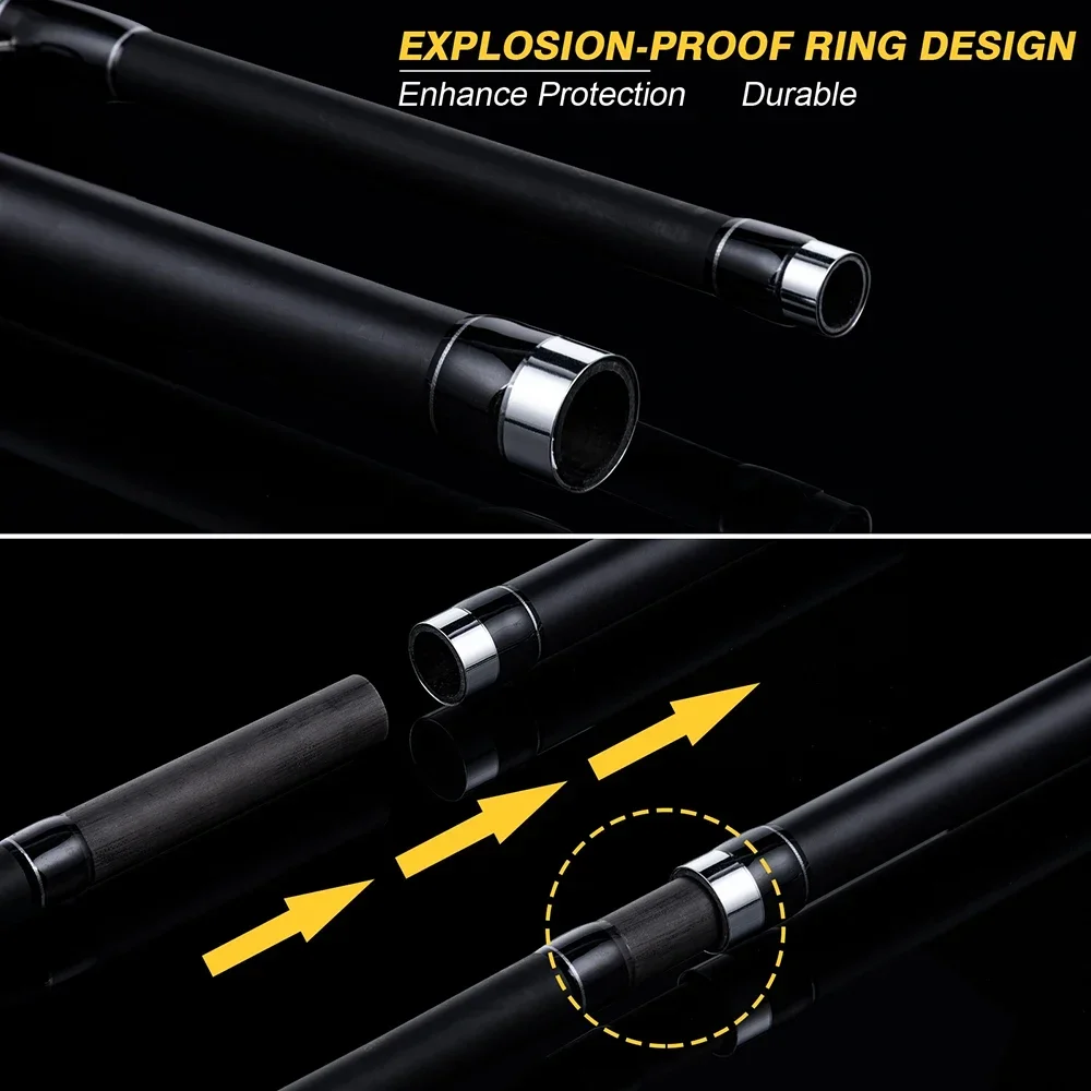 Goture 12FT 13FT 14FT Surf agua salada pesada 3 piezas caña giratoria de carbono 3,6 M 3,9 M 4,2 M barco Jigging caña de pescar 30-60lb - imagen 4