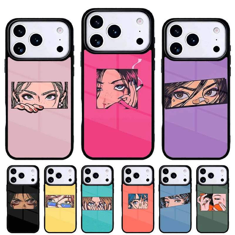 Funda iPhone diseño Anime Pop Art – Para 17 Air, 16e, 15, 14, 13