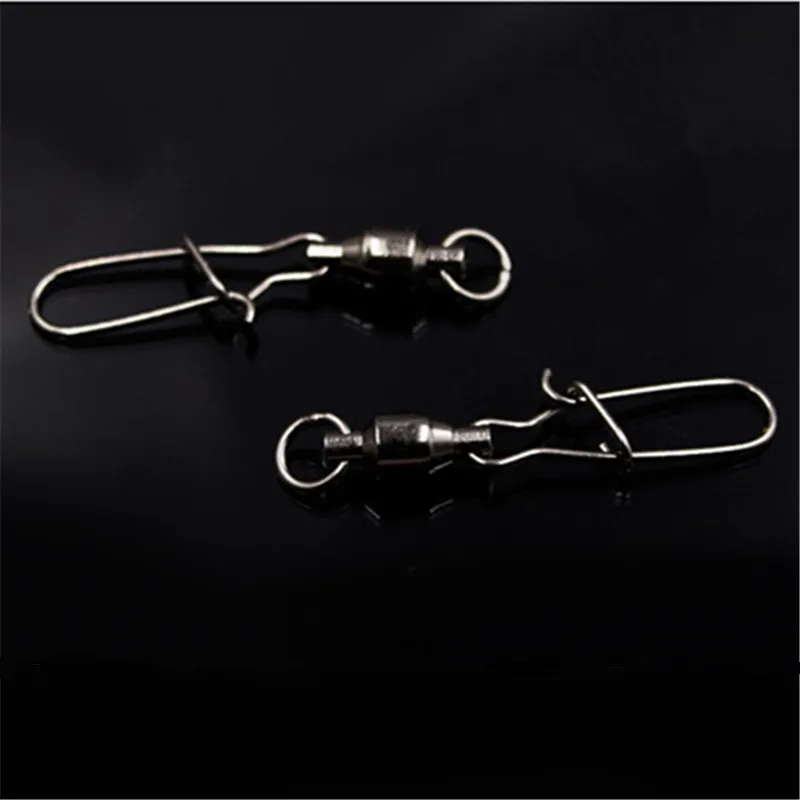 Accesorios de pesca de Lucio, Pin conector de rodamiento giratorio de acero inoxidable, anzuelos de pesca a presión, señuelo, aparejos de pesca, 30 unids/set - imagen 5