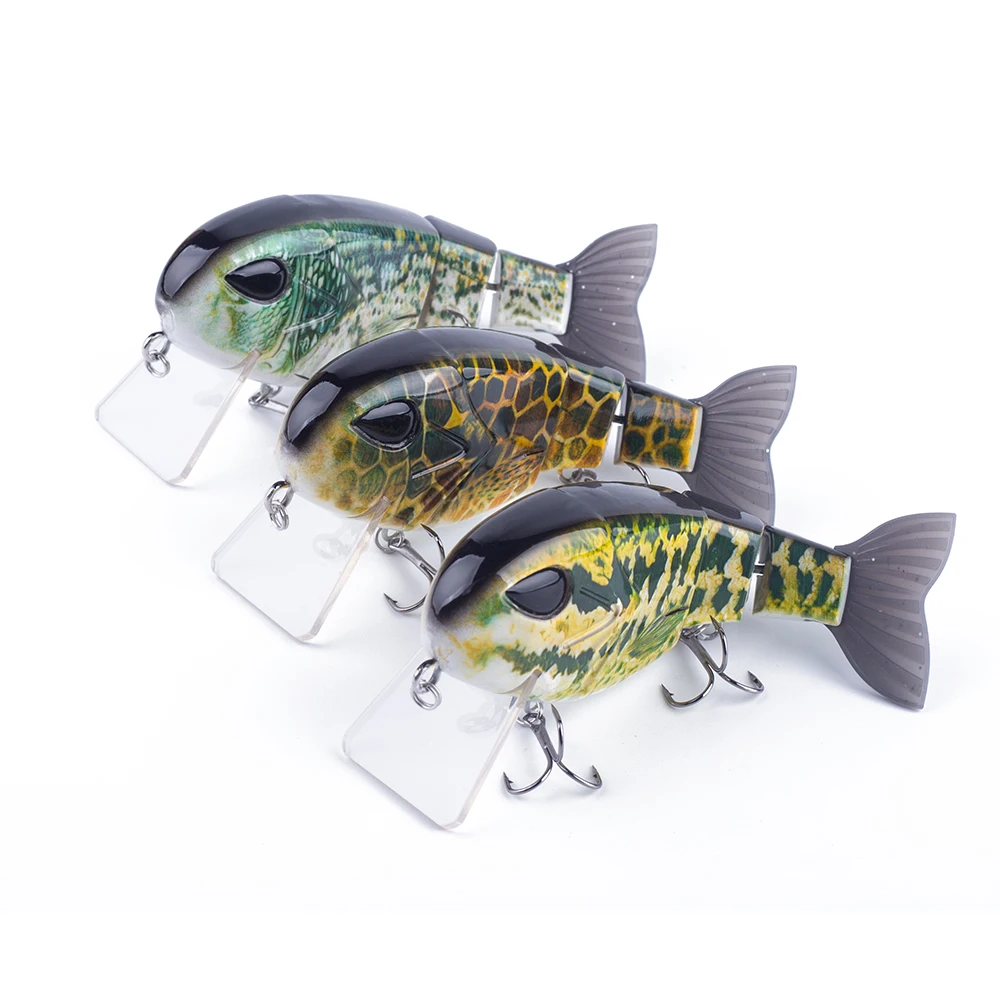 Hanlin-señuelo de pesca multiarticulado, cebo de plástico duro, planeador, sábalo, cuerpo, colas suaves, Swimbait, Crankbait, aparejos de Lucio, 125mm, 50g - imagen 5