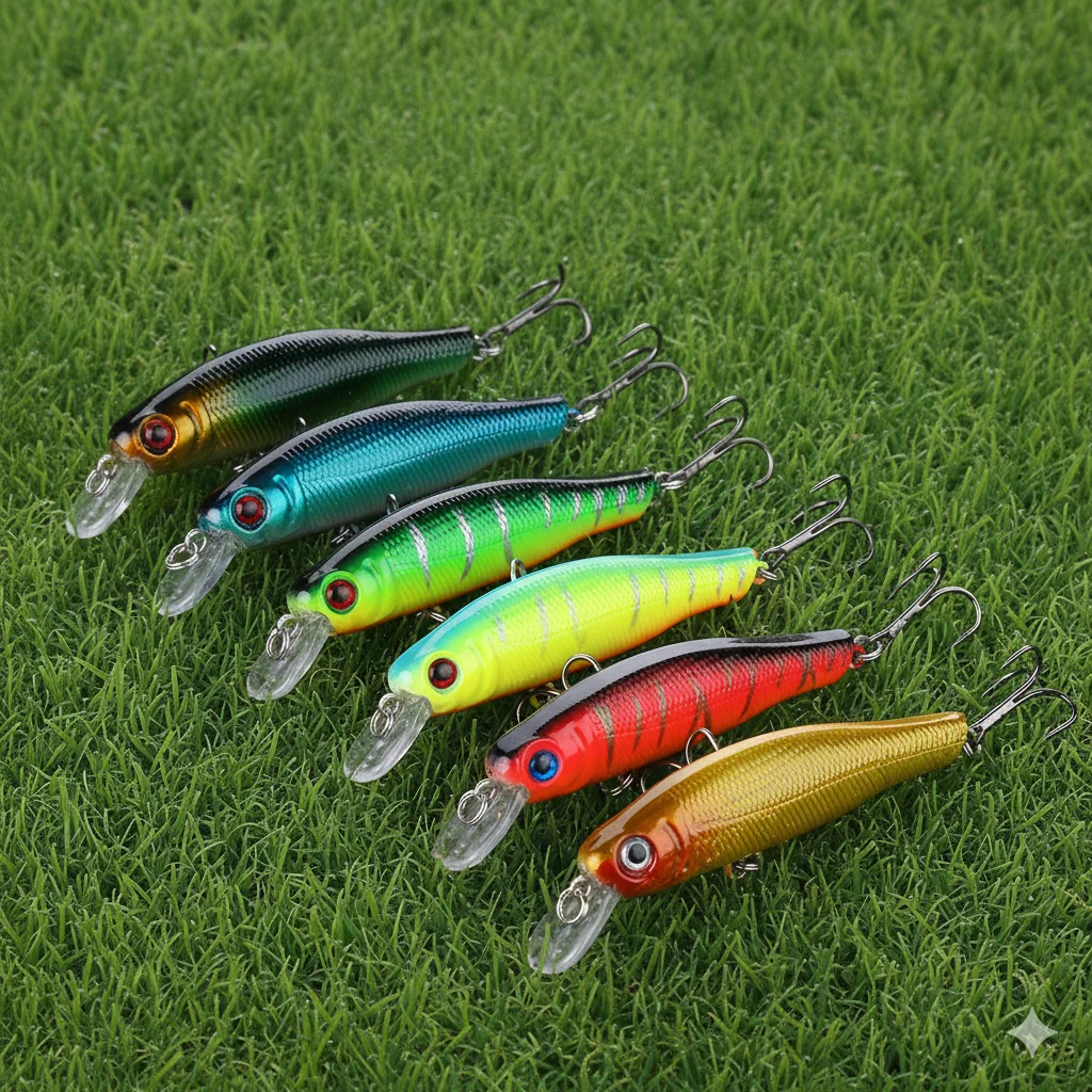 Juego de Señuelos de Pesca profesionales, 6 uds., 8,5 cm, 8,9g, Minnow, Jerkbait, Lucio, Walleye, Crankbaits, cebos duros, señuelo Artificial