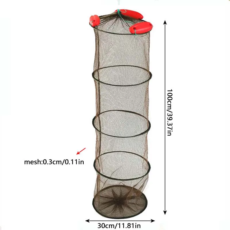 Red de pesca portátil, jaula para camarones, fácil de plegar y almacenar, equipo de pesca ligero, adecuado para peces pequeños - imagen 5