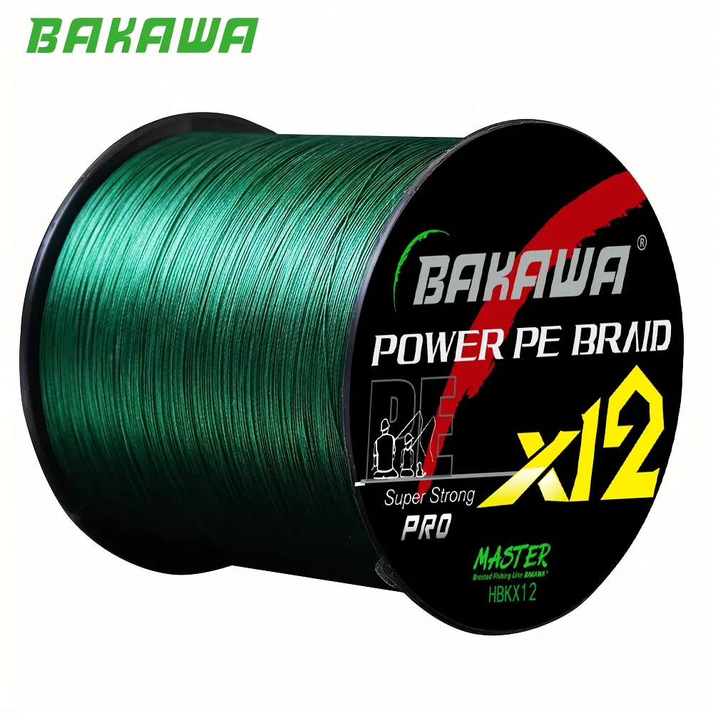 BAKAWA Sedal Trenzado PE 12 hebras – Multifilamento para carpa