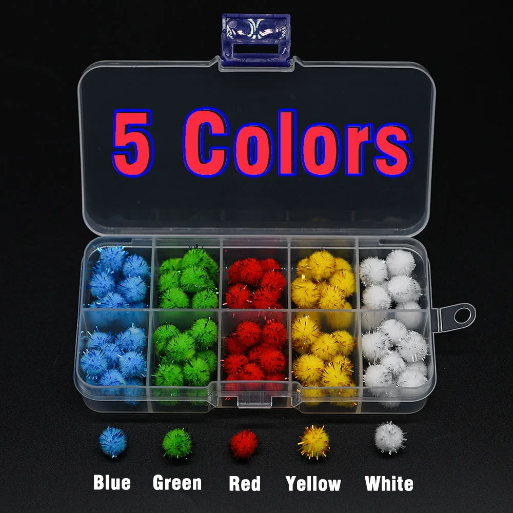 100 Uds. Huevo Glo-Bug de colores mezclados, huevos de pescado biónicos de 10mm, materiales de señuelo de pesca, trucha, mosca, Ninfa, atado de bolas de felpa, suministros para atar moscas - imagen 4