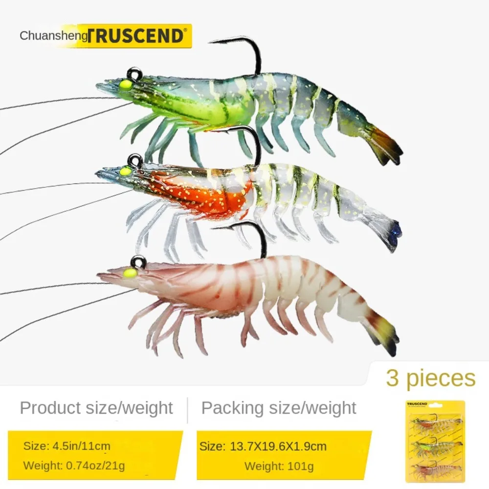 Señuelo de pesca en el mar, anzuelo portátil de silicona suave, garra plana clásica, cebo falso de Camarón, gusano, 2024 - imagen 5