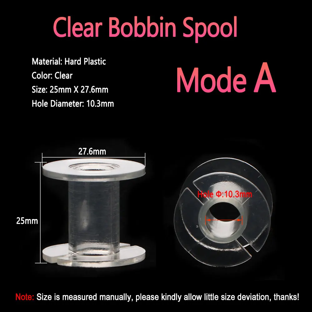 Bimoo, 5 uds., carretes de bobina estándar vacíos para atado de moscas, carrete de hilo con tapa de hebilla, Material de alto polímero, herramienta de aparejos de pesca con mosca - imagen 2