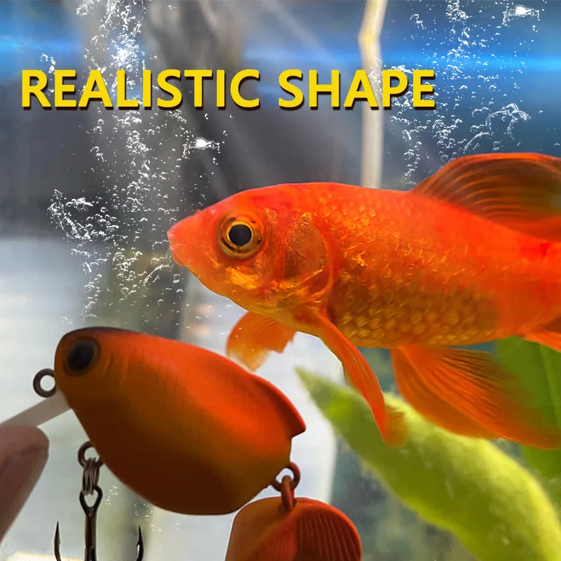 Cebo de natación biónico JOOYOO de Color aleatorio, señuelo de pececillo flotante de Material ABS, diseño de pez dorado realista para lubina y bagre, 1 ud. - imagen 4
