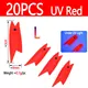 20pcs UV Red L