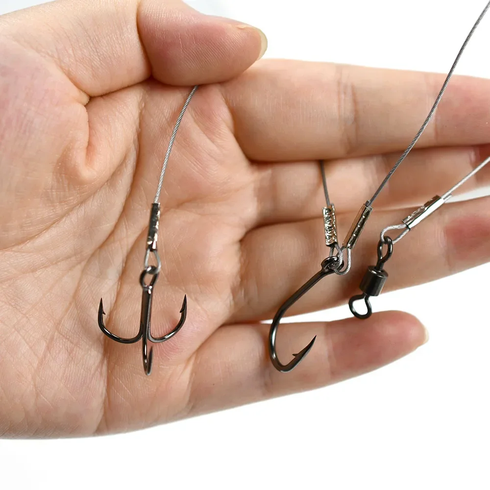 1 Juego de anzuelo líder de alambre para pesca en el mar, aparejo de línea de plomo de acero inoxidable, señuelos de rastreo, accesorios para aparejos de pesca - imagen 5