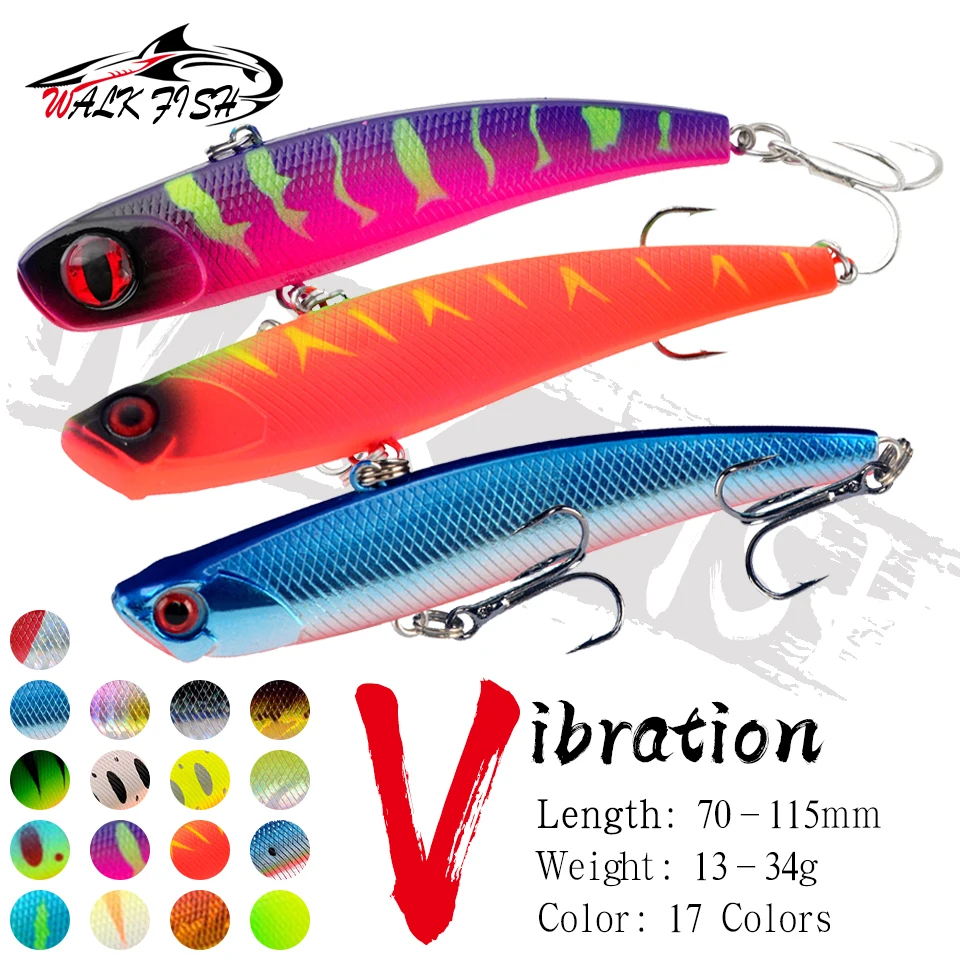 WALK FISH 1 Uds 13g 23g 26g 30g 34g invierno hielo hundimiento VIB señuelo de pesca anzuelo japonés Artificial Swimbait pesca Rattlin cebo - imagen 5