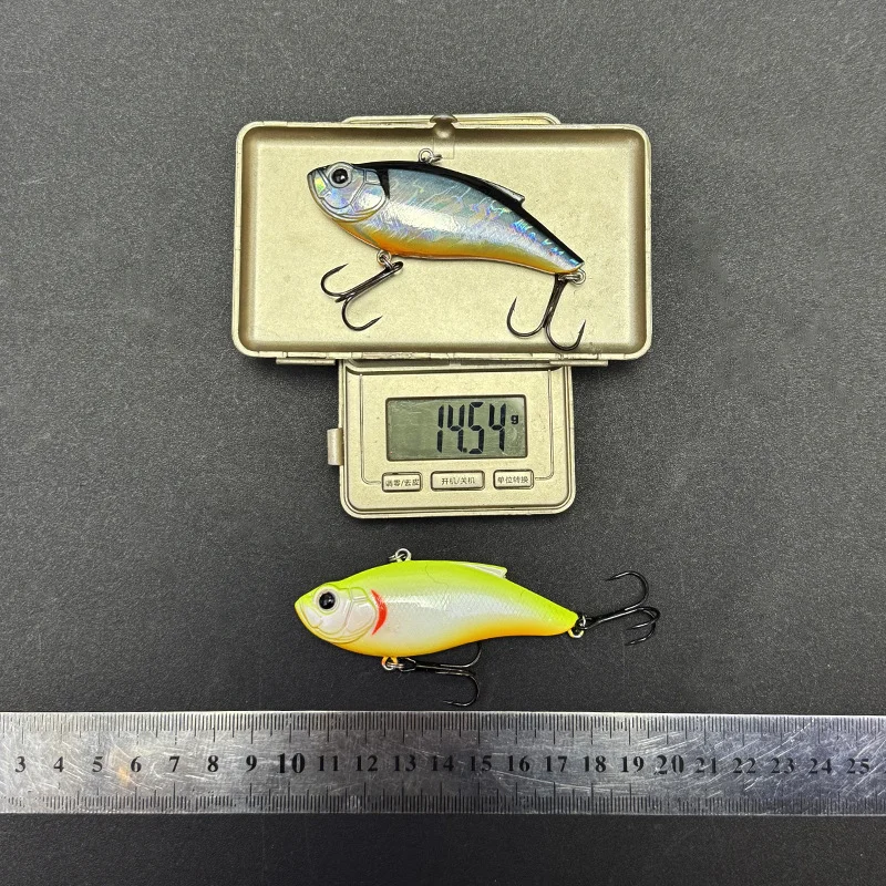 Señuelo de pesca VIB, 14,5g, 7,5 cm, hoja de Metal, cebo duro con vibración, Crankbait para lubina, Wobblers, pesca en hielo de agua salada, Jigging, respaldo grande - imagen 3