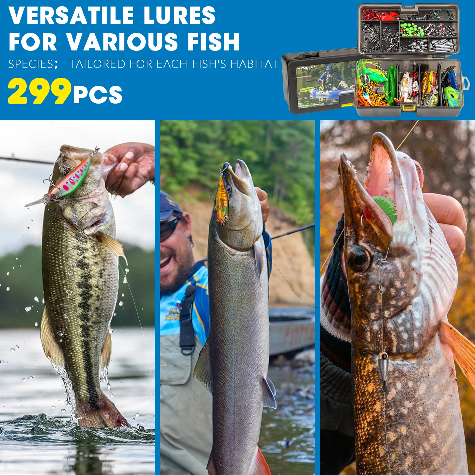 Accesorios de pesca incluyendo plomos y anzuelos