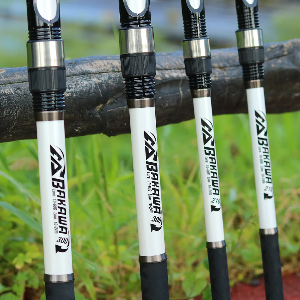 Caña telescópica BAKAWA de 210CM/300CM, caña de pescar portátil para carpa, accesorios de pesca giratorios, caña de pescar de fundición a tierra, venta - imagen 2