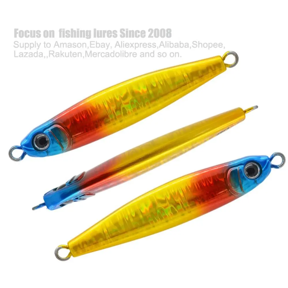 Señuelo de pesca de aleación de plomo con estampado 3D, cebo de Metal de caballa española, 45g, 60g, cebo de alambre, Swimbait, pesca en mar, señuelo de Jigging - imagen 4