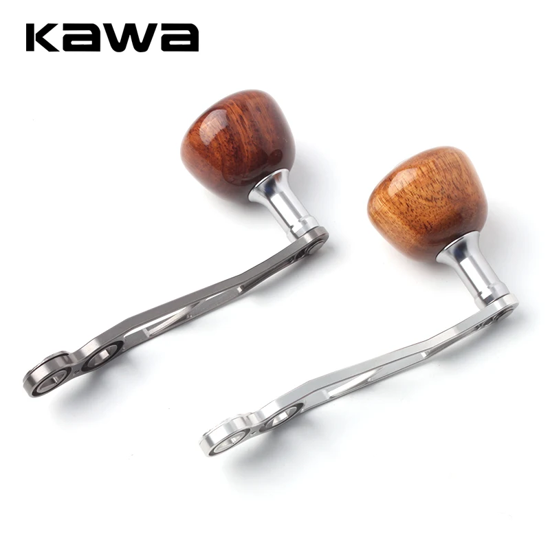 Kawa-mango de pesca nuevo, materiales metálicos y madera, longitud de 100mm para Shi/Da/A, mango de carrete de pesca de fundición, accesorio, perilla DIY - imagen 3