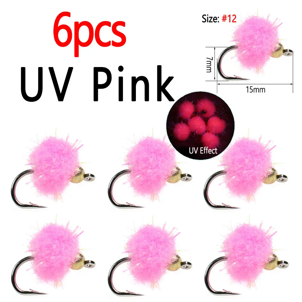 6pcs UV Pink