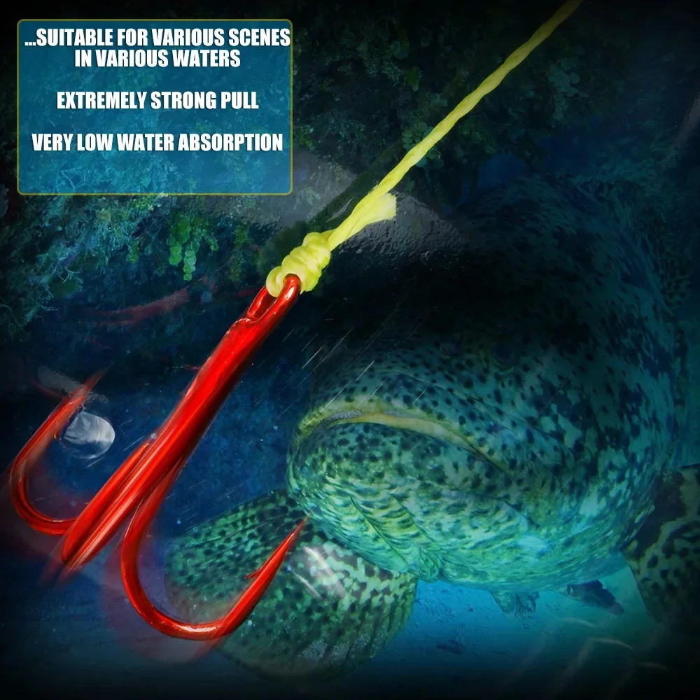 BAKAWA-sedal de pesca trenzado de 4 hebras, superfuerte, 300M, 500M, 100M, multifilamento de PE japonés, equipo de pesca de carpa para agua salada - imagen 4