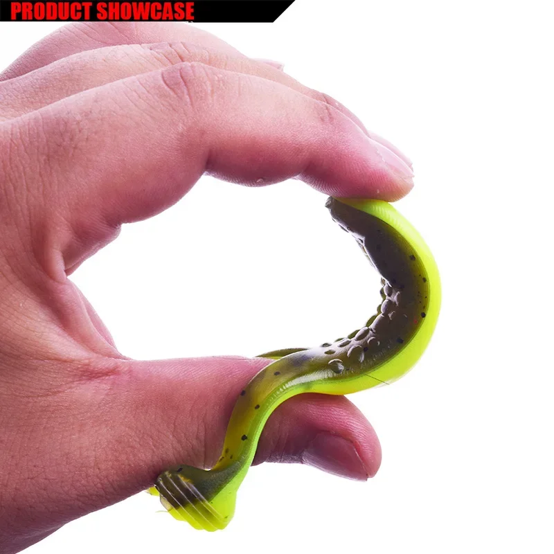 2 unids/lote Jig Rana Wobbler cebo suave señuelo de Pesca 10cm 13,5g cebo suave de silicona Artificial aparejos de Pesca de lubina - imagen 3