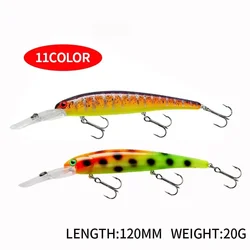 Señuelo minnow carretera 120 mm/20 g para lubina - imitación real