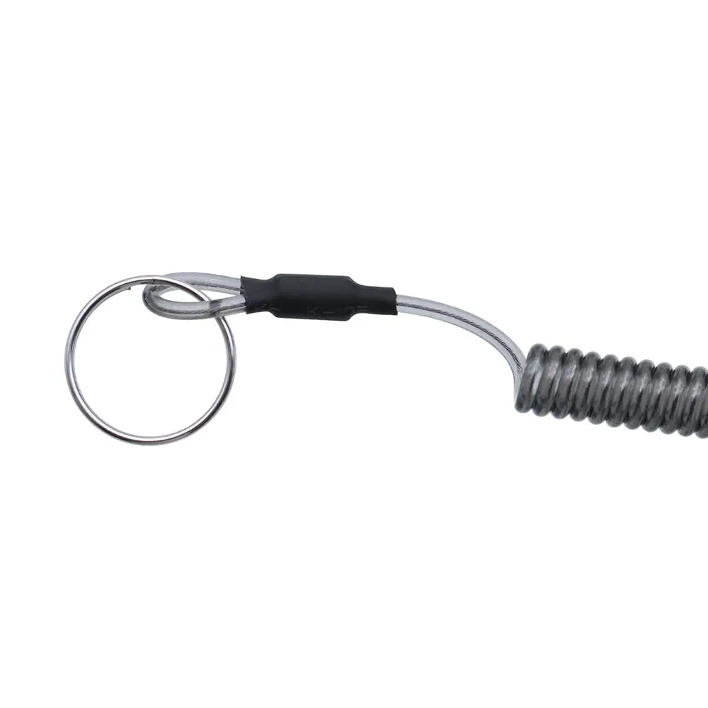 Cuerda de seguridad para senderismo y acampada, cuerda elástica retráctil para exteriores, antipérdida, cuerda de resorte, mosquetón, cuerda de pesca - imagen 2