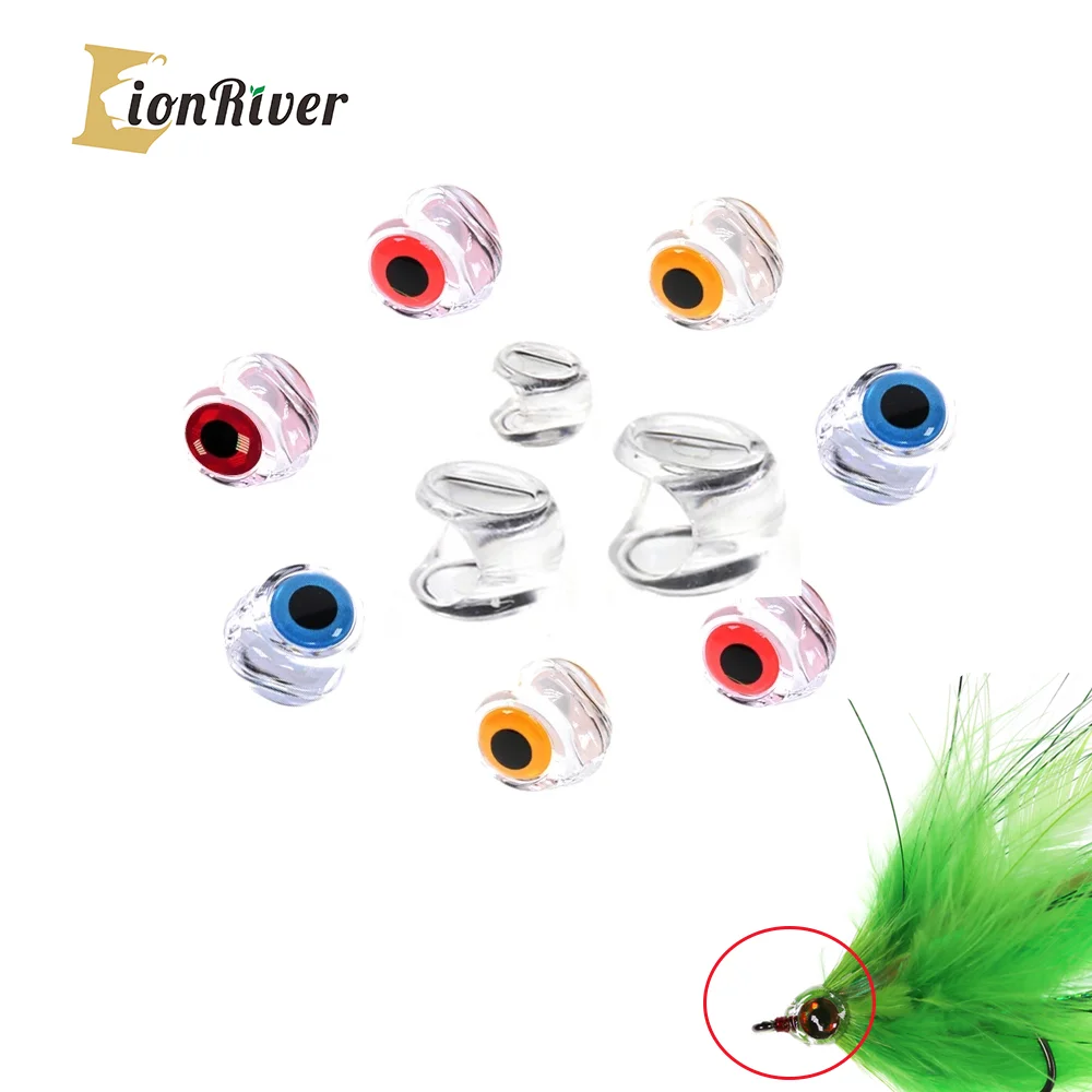 LIONRIVER-Ojos de pesca de simulación 3D 4D, señuelo de pesca, cebo de pececillo Artificial, aparejos de pesca de ojo DIY
