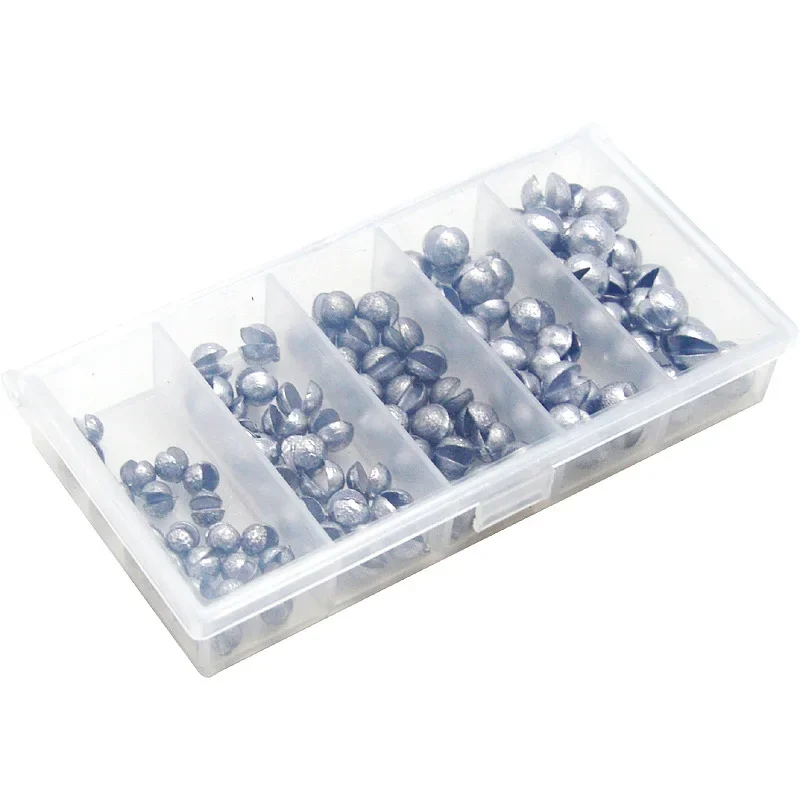100 unids/caja de pesca clip de apertura bifurcado redondo accesorios de pesca de plomo 0,3G-2G - imagen 5