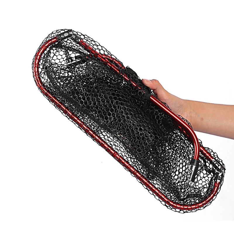 Cabezal de red triangular de aleación de aluminio, tornillo de 8mm, red de inmersión plegable, 40/60/65cm, red de pegado, accesorios de herramientas de pesca al aire libre - imagen 5