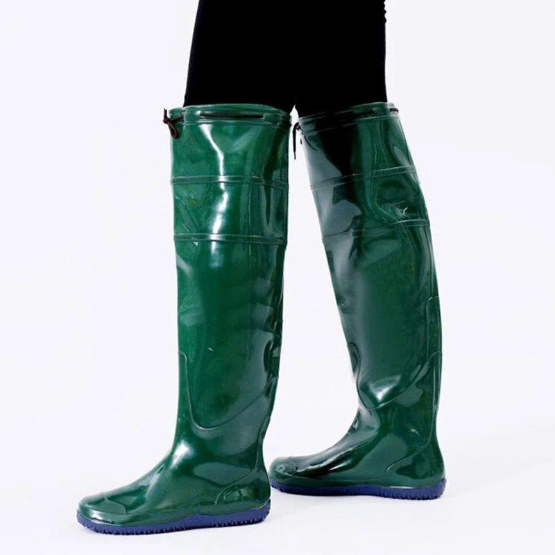 Botas de lluvia ultraligeras, zapatos de Pesca y Caza al aire libre, Material de goma, fondo grueso, resistente al desgaste, plegables - imagen 4