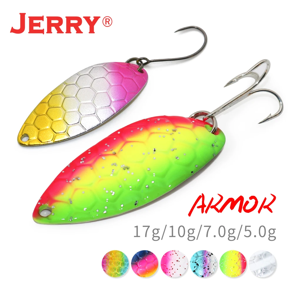 Jerry Armor-SEÑUELOS duros de Metal para pesca, Wobblers artificiales para Trolling, Jigging, trucha, lubina, Lucio con gancho triple