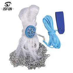 JSFUN, 1 unidad, con plomo ni sin plomo, red de pesca, red fundida a mano de EE. UU., herramienta de red de pesca para lanzar al aire libre