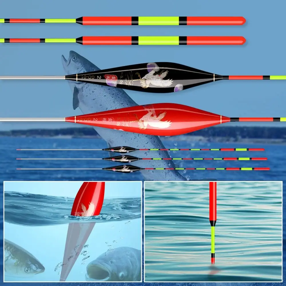 Flotadores de pesca grandes de plástico, boya indicadora de golpe, boya de deslizamiento, tubo de deriva, alta sensibilidad, cola larga, 2 piezas - imagen 3